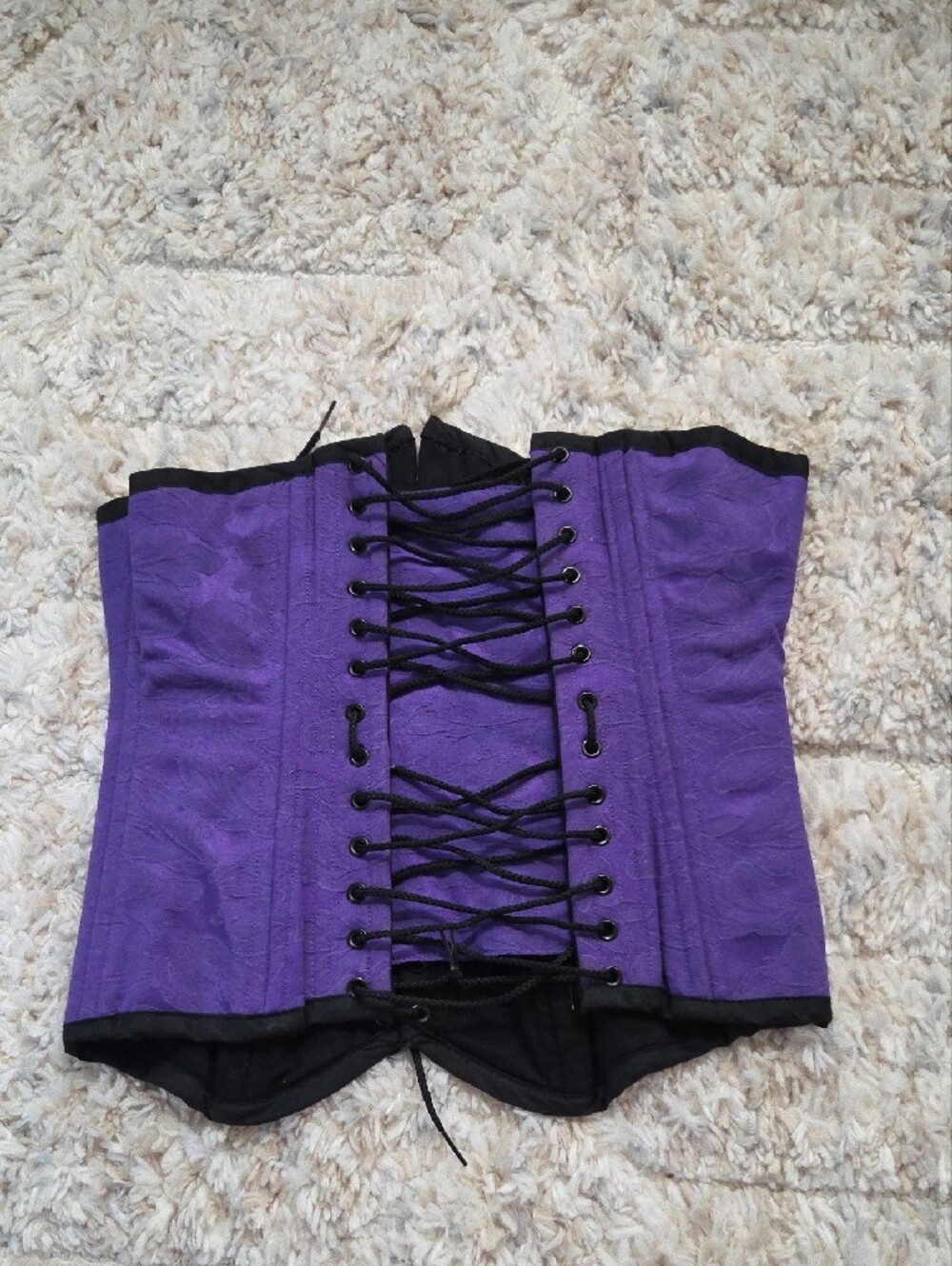 Purple Lace-Up Waist Cincher Corset - Picture 2 of 9